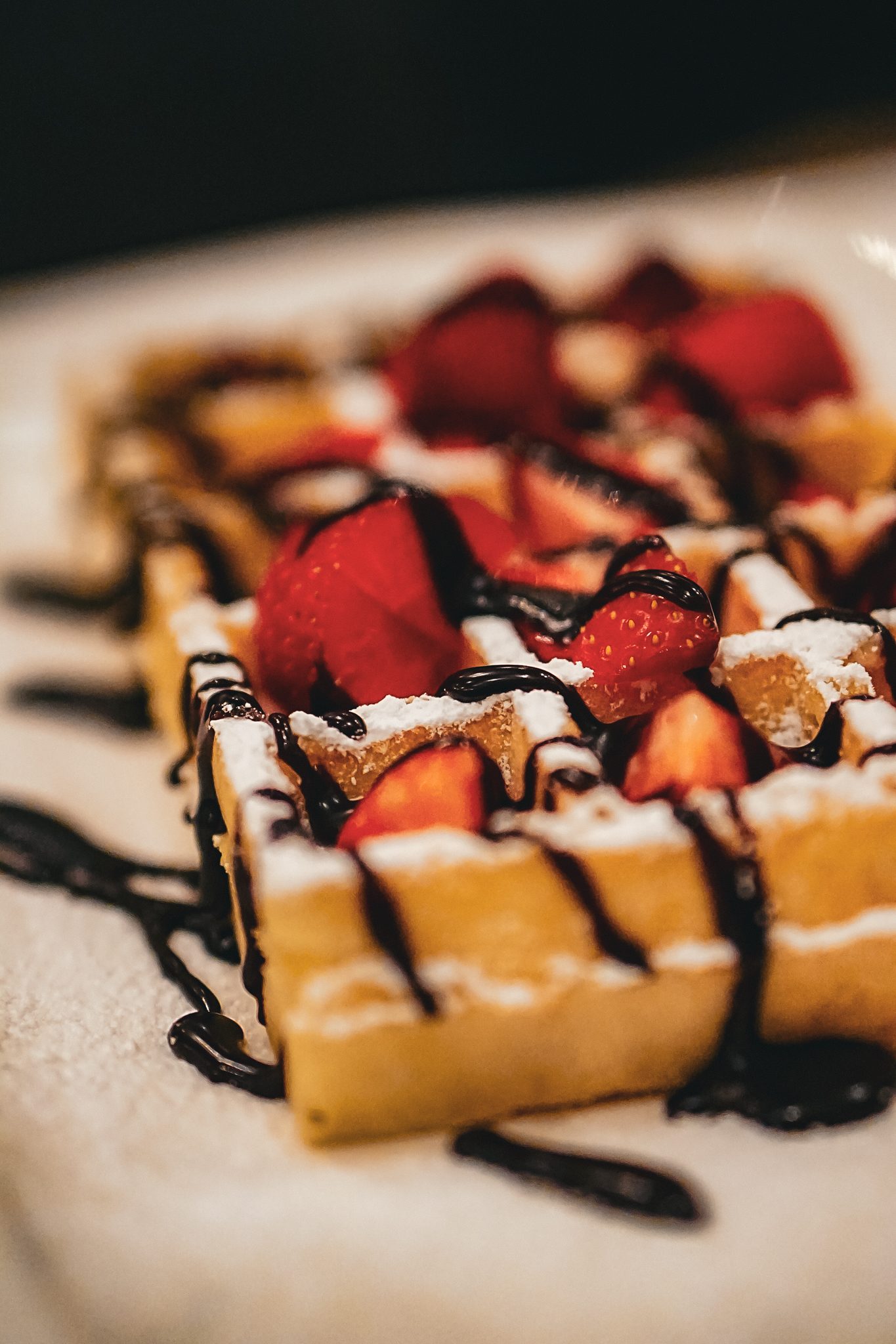 Brusselse wafel met aardbeien